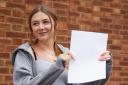 Rosie Smith, 16, with her GCSE results at Stalham High School