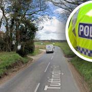 Two people have been injured in a crash in north Norfolk on Tuttington Road, near Aylsham