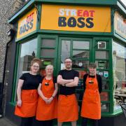 Streat Boss in Sheringham has been named Norfolk Café of the Year 2024 in the LUXlife Magazine Restaurant and Bar Awards. The team at Streat Boss, from left, Tasha Grand, Karen Grand, owner Rob Grand and Susan Lawrence