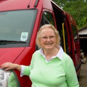 Anne Rose with the North Walsham Arthritis Care minibus.