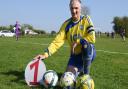 Stephen Hagon, known in the football world as Huby, is 64 and this was his 1000th game in the North East Norfolk Football league, playing for Erpingham United F.C. Reserves.