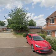 The home would have been built on land next to the house on the right in Garden Court, Fakenham