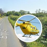 The crash happened on the B1145 in Cawston