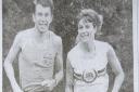 Mary Tagg with her brother Mike when they were both selected to compete at the Mexico Olympics