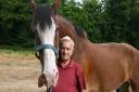 Norfolk heavy horse enthusiast Derek Spanton with his Shire horse Herbie