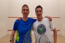 Martin Sanville (left) and Matthew Jordan pose for a picture after their final, which Jordan won 3-0. Picture: Club