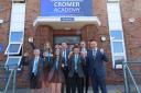 Cromer Academy principal Darren Hollingsworth with pupils