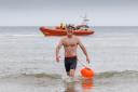 Steve Banks after being 'rescued' at Sheringham's Lifeboat Day