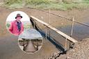 A new bridge has appeared across Stiffkey Marshes - replacing the last 'fairy bridge' which was removed by the National Trust