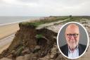 A new scheme called Coastwise is being launched to help communities cope with coastal erosion. Inset: Harry Blathwayt