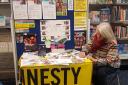 Someone taking part in North Norfolk Amnesty Group's letter writing campaign last year