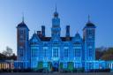 Blickling Hall lit up blue for World Mental Health Day