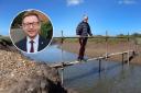 North Norfolk MP Duncan Baker is piling pressure on the Nation Trust to honour its promise to rebuild a bridge it removed  in Stiffkey