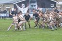 A scene from Holt Rugby Club's home game against Southend Saxons