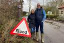 Flood-hit residents Steve and Susan Adkins in Staithe Road, Hickling