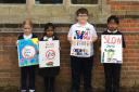 Reedham Primary School have designed posters to encourage drivers to slow down