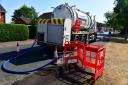 Two water tankers are working to inject extra water into the network after a burst water main in Swaffham