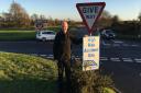 Norfolk county councillor Tom FitzPatrick at the site where the new roundabout could be built