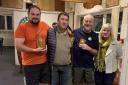 At the Cromer Squash Club tournament were, from left, Ben Herrieven, Jeff Morris, Henri Paul and Debbie Banner.
