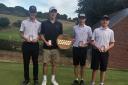 The triumphant Bass team at Mundesley Golf Club, from left, Matt Cozens (junior captain), Thomas Howard, Will Payne and Max Cutting.