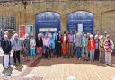 Former Lowestoft Evacuees and guests at the unveiling of Lowestoft station panels.