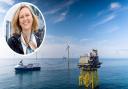 Energy firm Equinor is looking to expand its existing offshore wind farms off Cromer and Sheringham. Inset, Kari-Hege Mork, Equinor's project director (Image: Jan Arne Wold/Equinor)