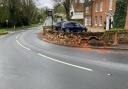 A lorry crashed into a wall in Coltishall this morning