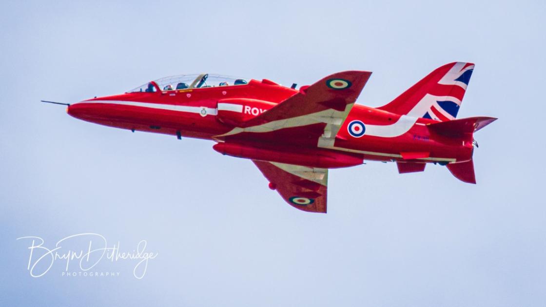 Red Arrows pictured flying over Norfolk 