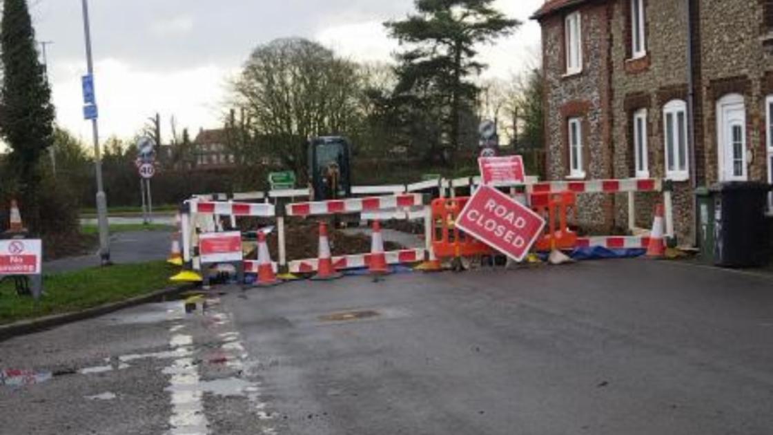 Hempstead Road in Holt closed for third week after gas leak 