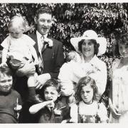Daphne Nichols, with husband Bob and her six children.