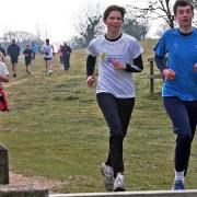 File photo of David Acott and his mum, Janet, doing the Sheringham Parkrun in 2013.