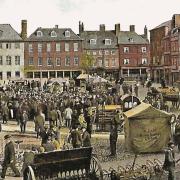 Tuesday Market Place in King's Lynn - one of the images from new book Lost King's Lynn by Paul Richards