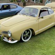 The VW Karmann Ghia, which claimed first prize out of the cars at the show