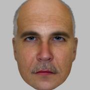 An e-fit image of the man sought by police in connection with a rape at Great Ryburgh.