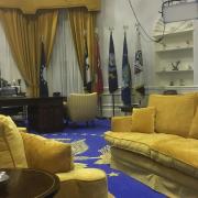 A view of the Oval Office at October Film Studios at Scottow Enterprise Park.