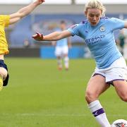 Manchester City's Lauren Hemp prepares to cross during the FA Women's Super League game against Arsenal Picture: PA