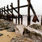 Broken sea defences at Happisburgh. Parliamentary candidates in North Norfolk have promised billions to shore up defences. Picture: Paul Heinrich