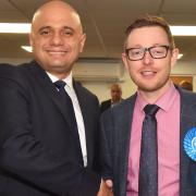 Sajid Javid met business owners and staff at the Norfolk Cleaning Group. Sajid and Duncan Baker. Pictures: BRITTANY WOODMAN
