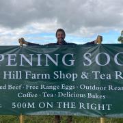 A farm shop opens this month at Eves Hill Farm near Reepham, pictured is farmer Jeremy Buxton.