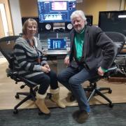 Julie Alford from Holt Youth Project, with Justin Myers, head of music technology at Gresham's, in the recording studio.