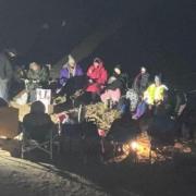 A sleep out took place on Walcott beach before Christmas to raise money for a charity that cares for dogs belonging to homeless people.