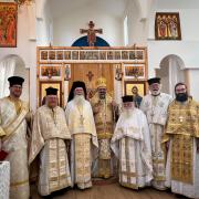 London-based Bishop Silouan Oner, centre, was a special guest at the consecration of the Orthodox church of Saint Fursey’s in Stalham