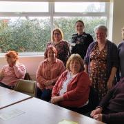 Helen Richardson, back row, left, and others at a meeting of the Women’s Wellness North Walsham group