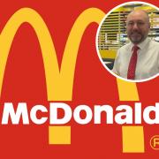 Kevin Foley, pictured inset has added the McDonald's inside the Hoveton Centre in Hoveton/Wroxham to his portfolio