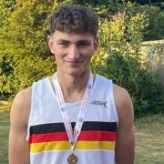 Henry Jonas with his English Schools medal.