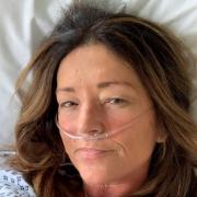 Caroline Culot recovering after one of her many surgeries