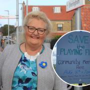 Controversial plans to build affordable houses on a Sheringham playing field were discussed at a meeting attended by councillor Liz Withington on Tuesday (August 8)