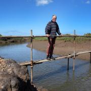 Ian Curtis, lifelong Stiffkey local and bridge campaigner, on the new 'fairy bridge' over the marsh