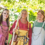 At the Viking fair last year were, from left, Freya Utting, Lynne Saunders and Felicity Malt.