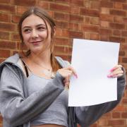 Rosie Smith, 16, with her GCSE results at Stalham High School